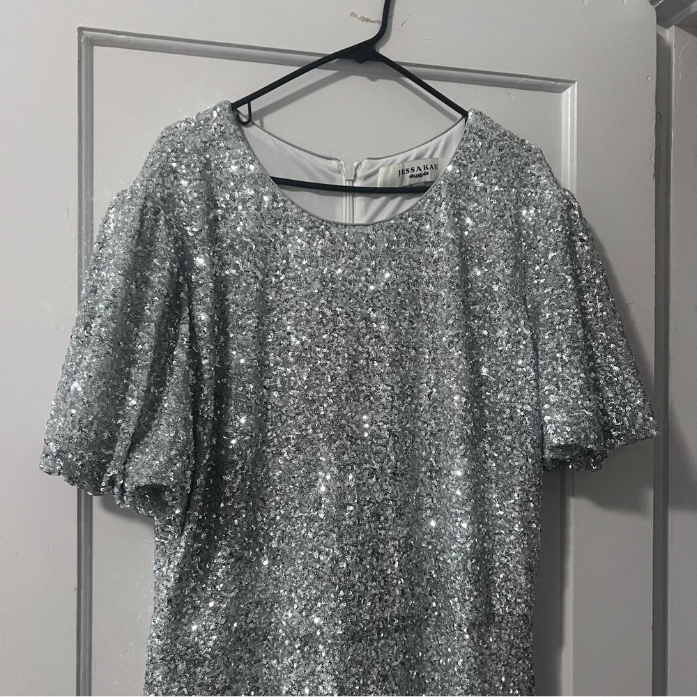 JessaKae Silver Sequin Midi Dress - Picture 6 of 6